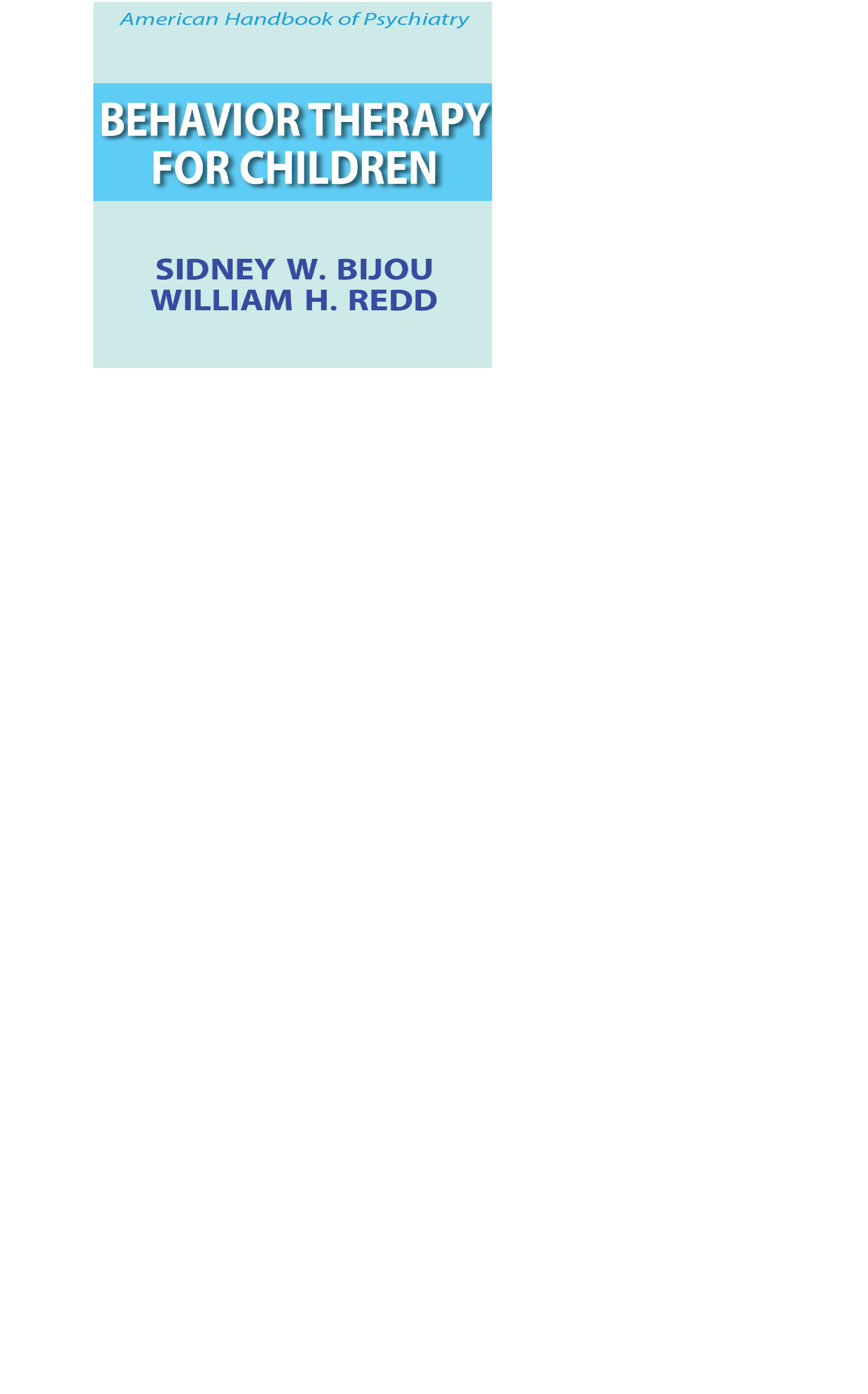 Behavior Therapy For Children Cover