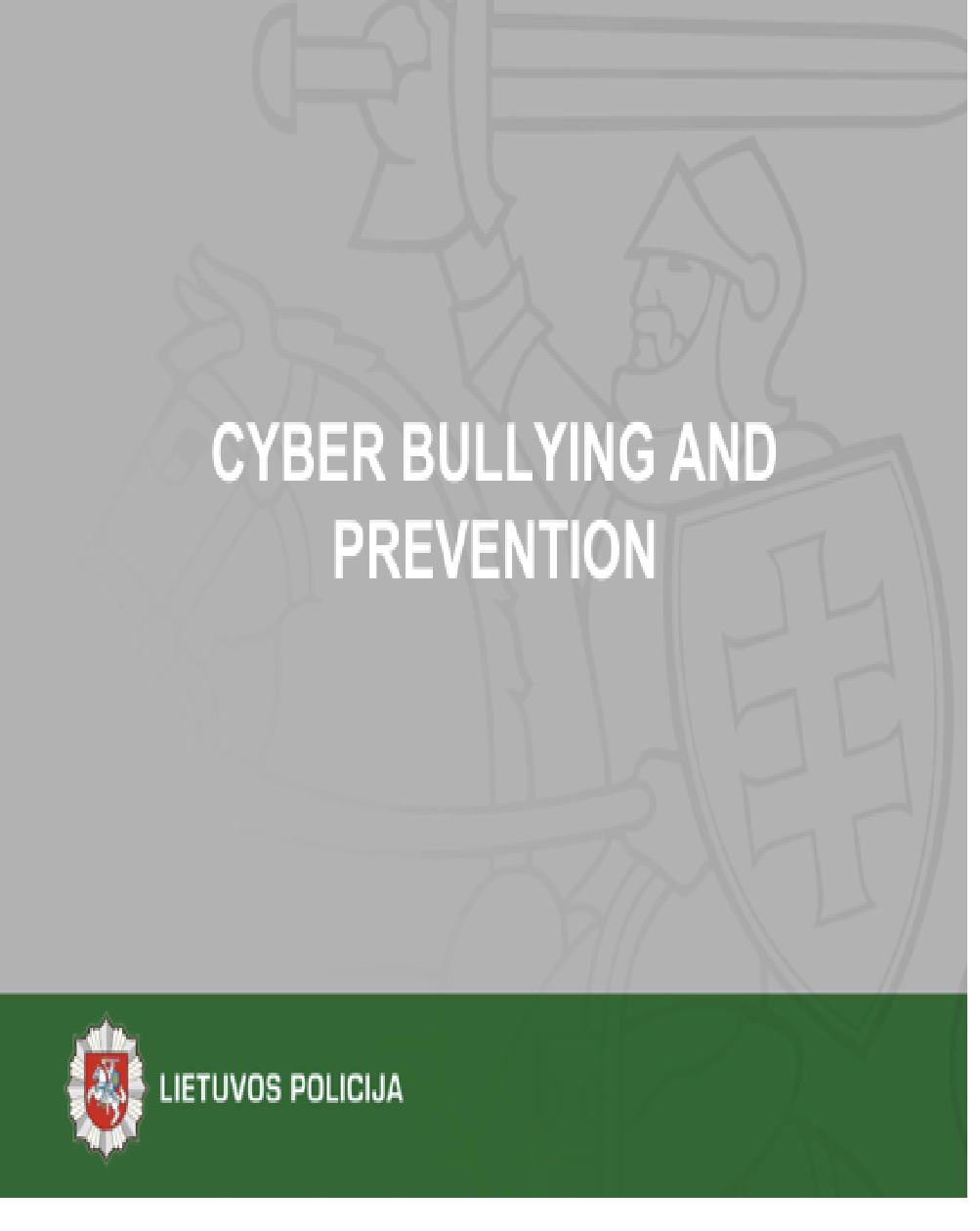 CYBER BULLYING AND  PREVENTION Cover
