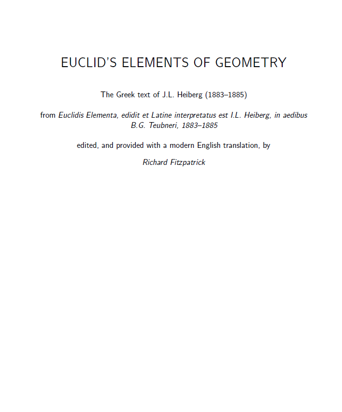 EUCLID’S ELEMENTS OF GEOMETRY