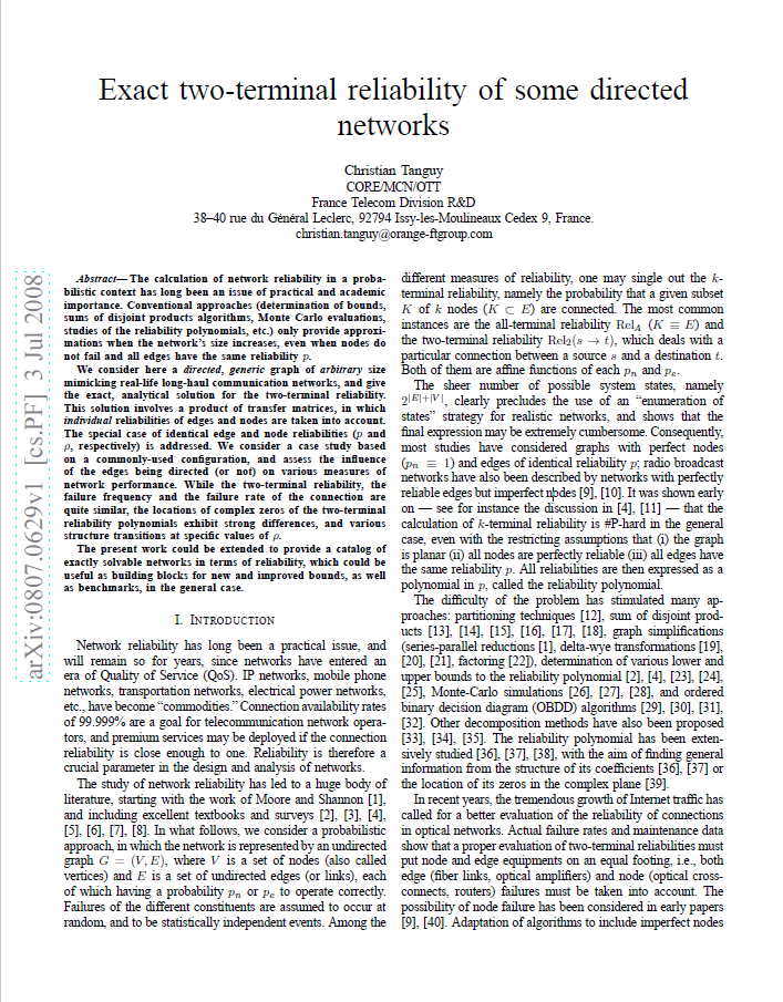 Exact two-terminal reliability of some directed networks