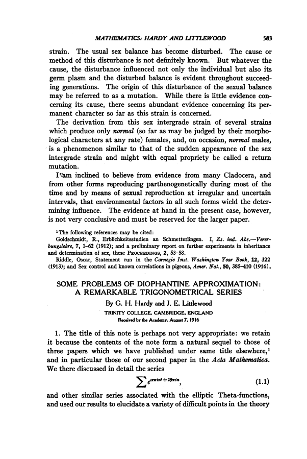Some Problems of Diophantine Approximation