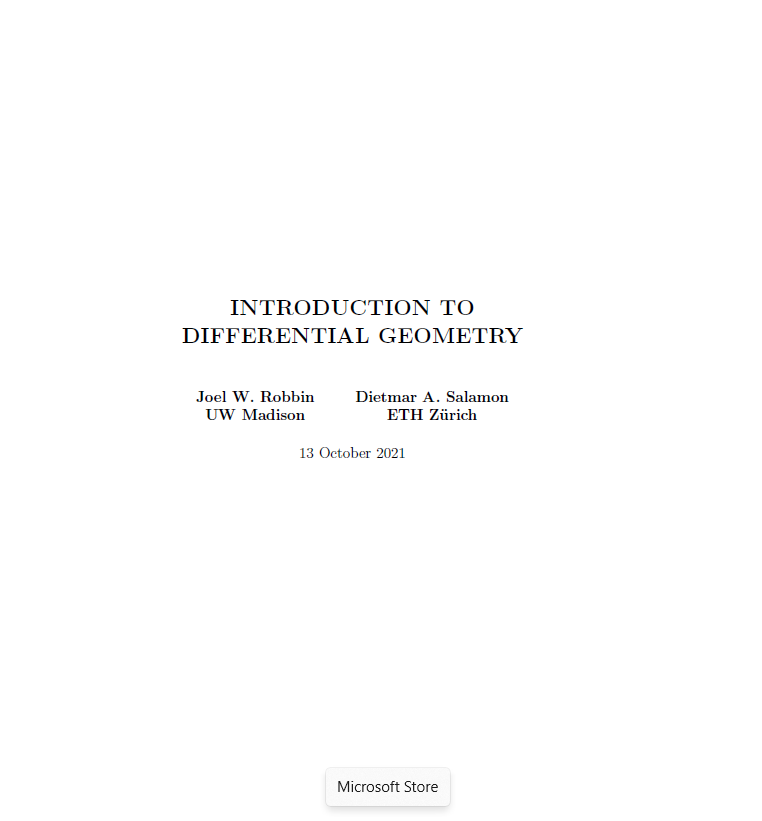 INTRODUCTION TO DIFFERENTIAL GEOMETRY