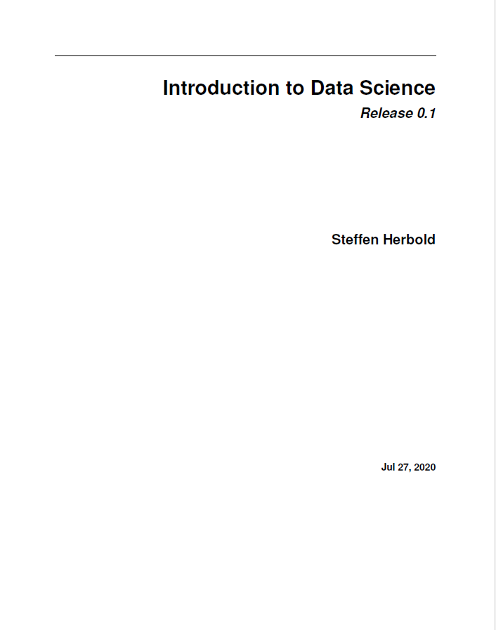 Introduction to Data Science
