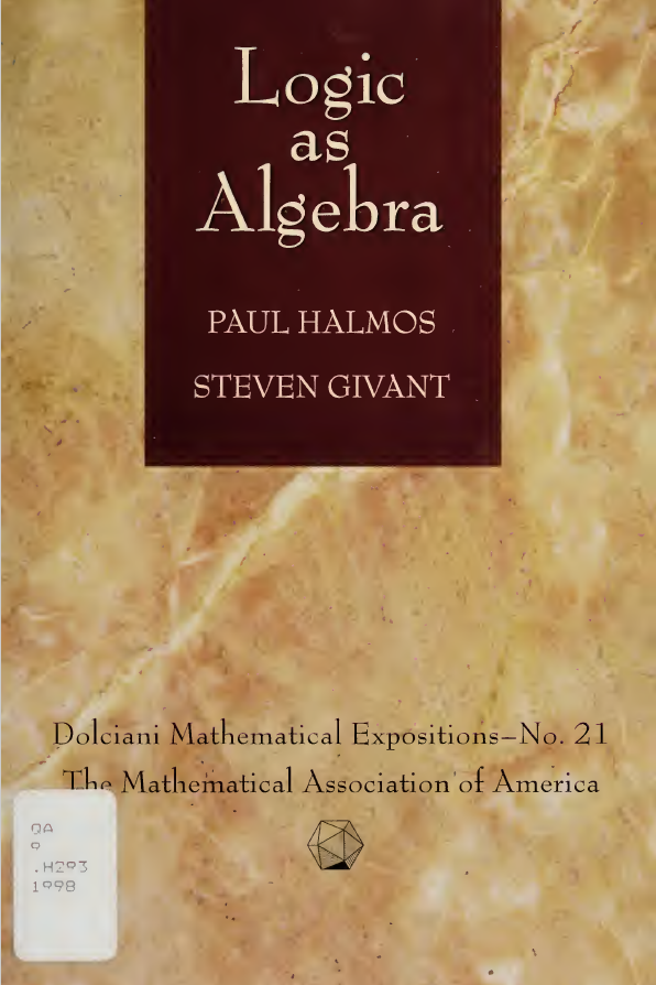 Logic as Algebra