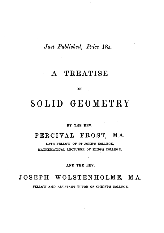 A TREATISE ON SOLID GEOMETRY