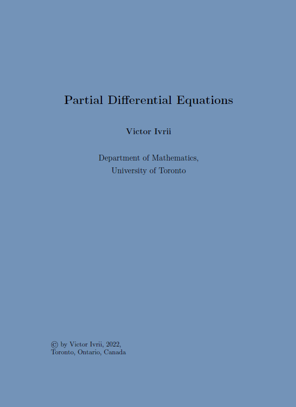 Partial Differential Equations