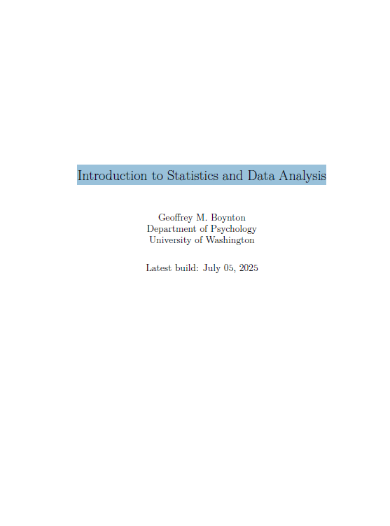 Introduction to Statistics and Data Analysis