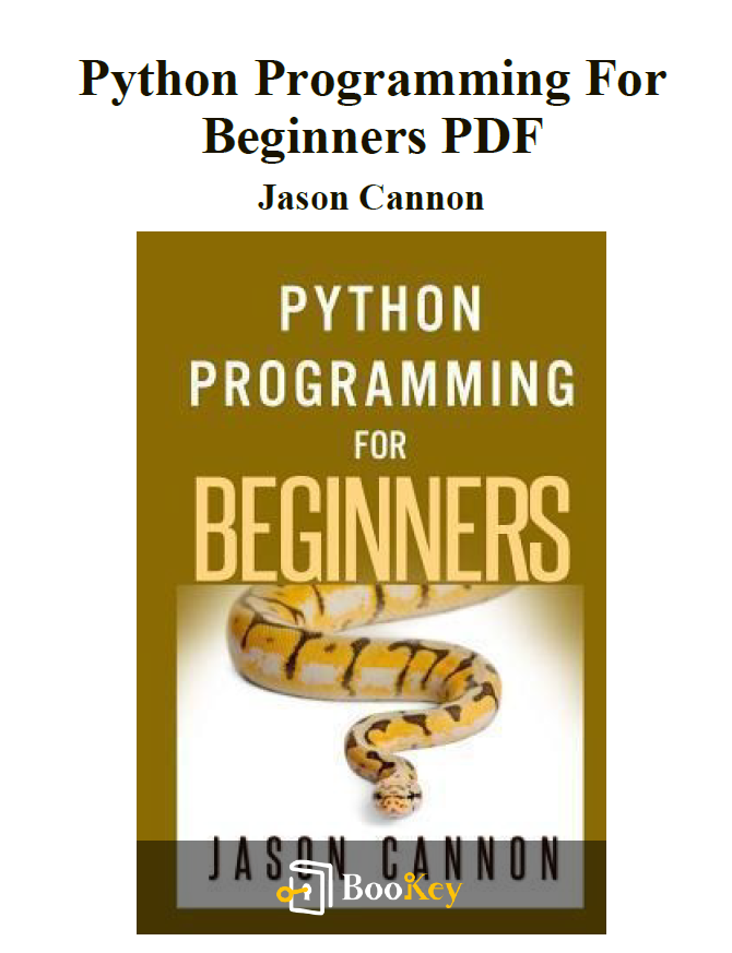 Python Programming For Beginners PDF