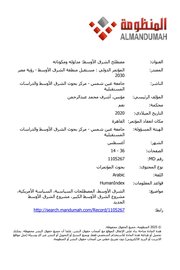 مصطلح الشرق الاوسط مدلوله ومكوناته