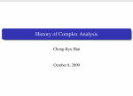 History of Complex Analysis