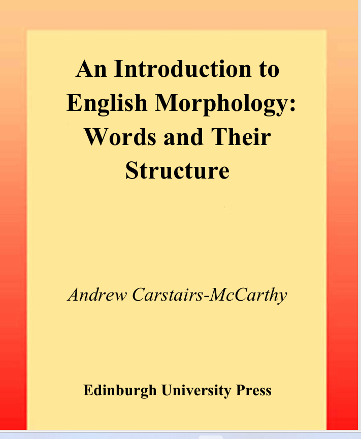 An Introduction to English Morphology