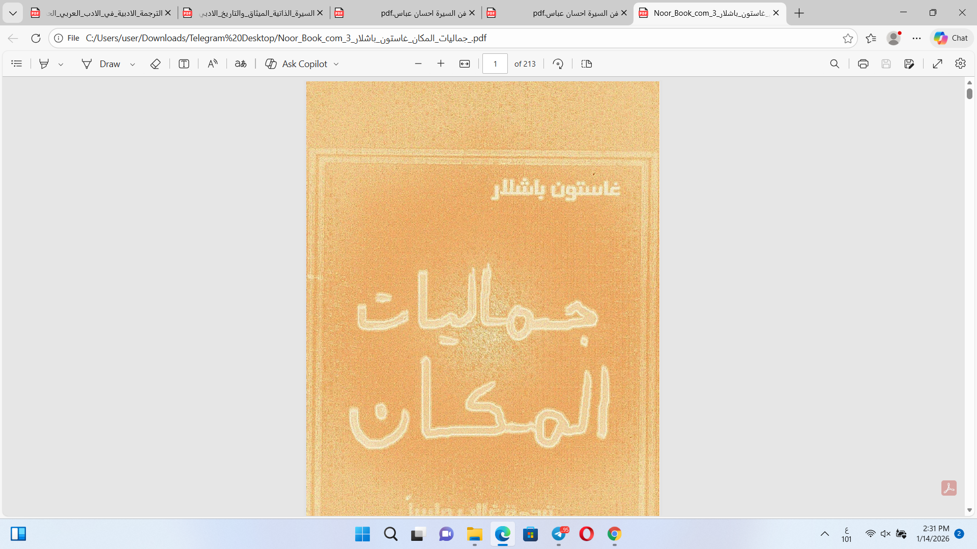جماليات المكان Cover