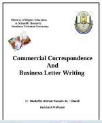 Commercial Correspondence
