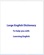 Large English Dictionary Cover