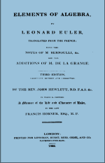Elemens of algebra