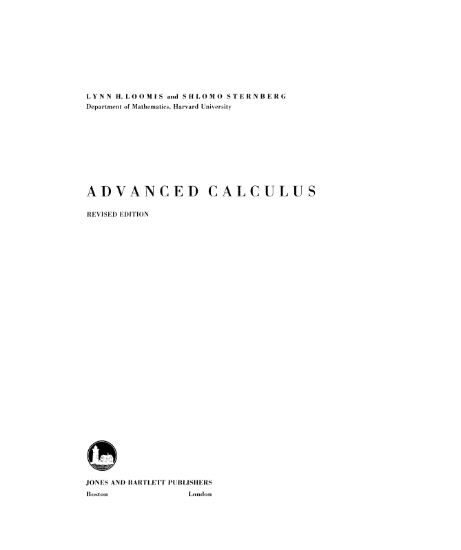 ADVANCED CALCULUS