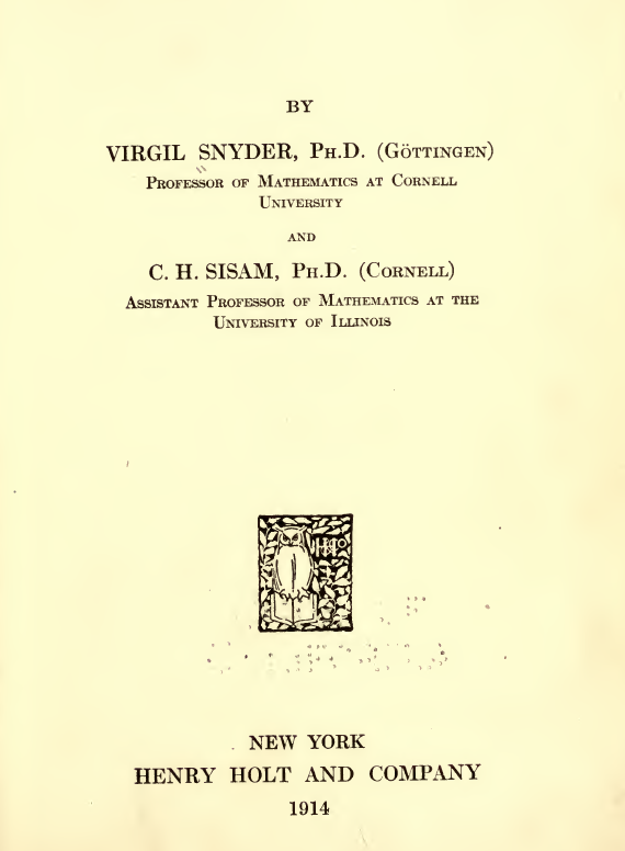 ANALYTIC GEOMETRY OF SPACE