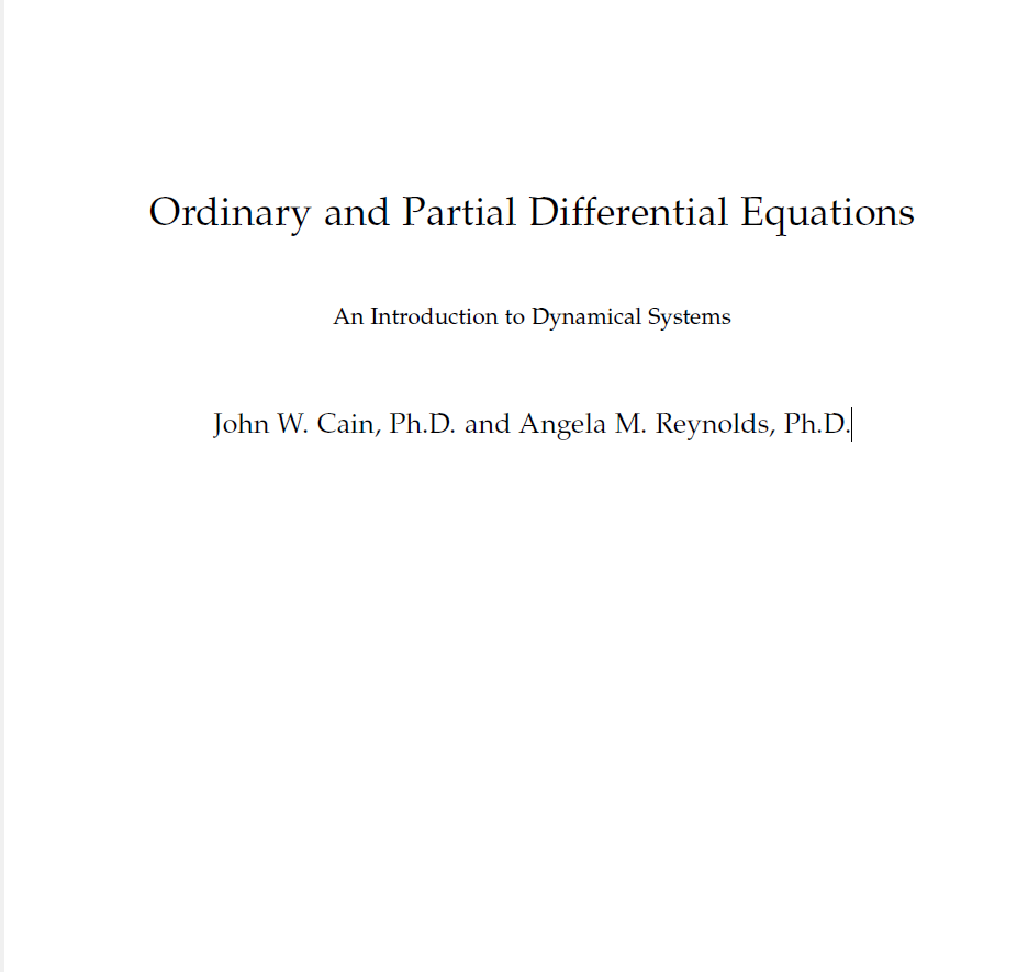 Ordinary and Partial Differential Equations