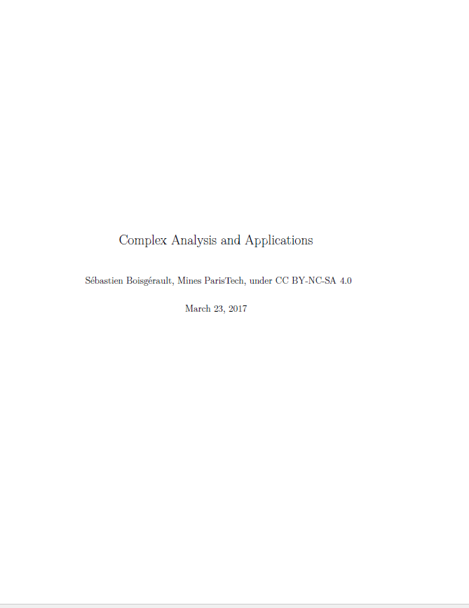 Complex Analysis and Applications