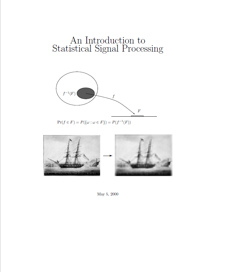 An Introduction to Statistical Signal Processing
