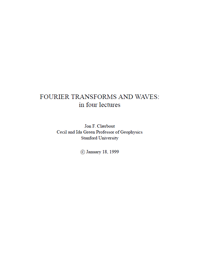 FOURIER TRANSFORMS AND WAVES