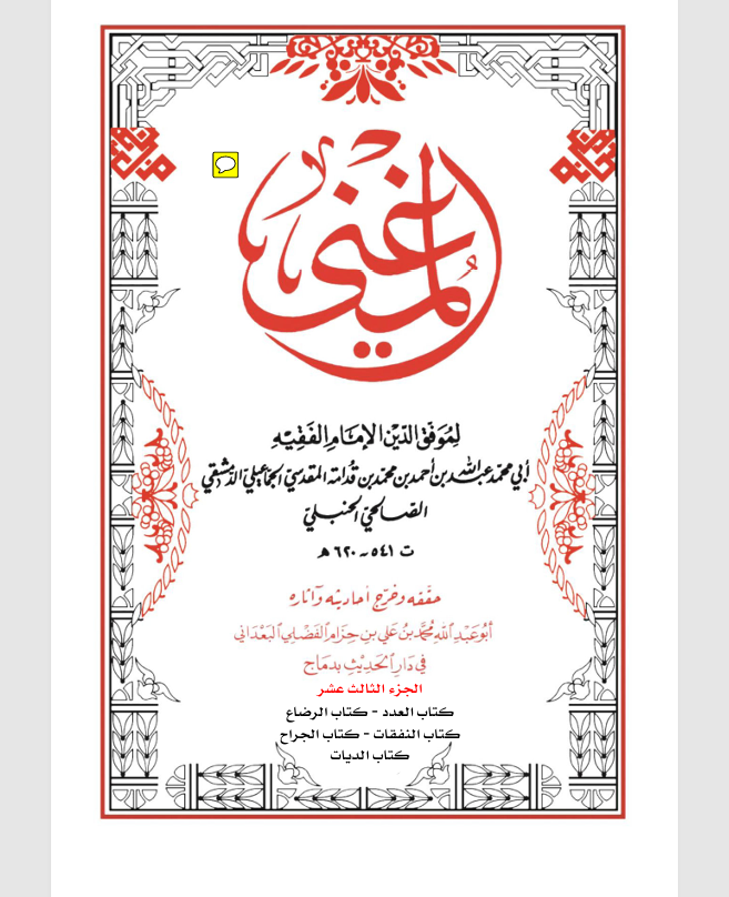 كتاب المغني الجزء الثالث عشر Cover