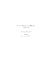 Green’s Functions in Physics
