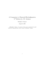 A Companion to Classical Electrodynamics