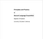 Second Language Acquisition