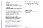 Research Methods in Language Learning