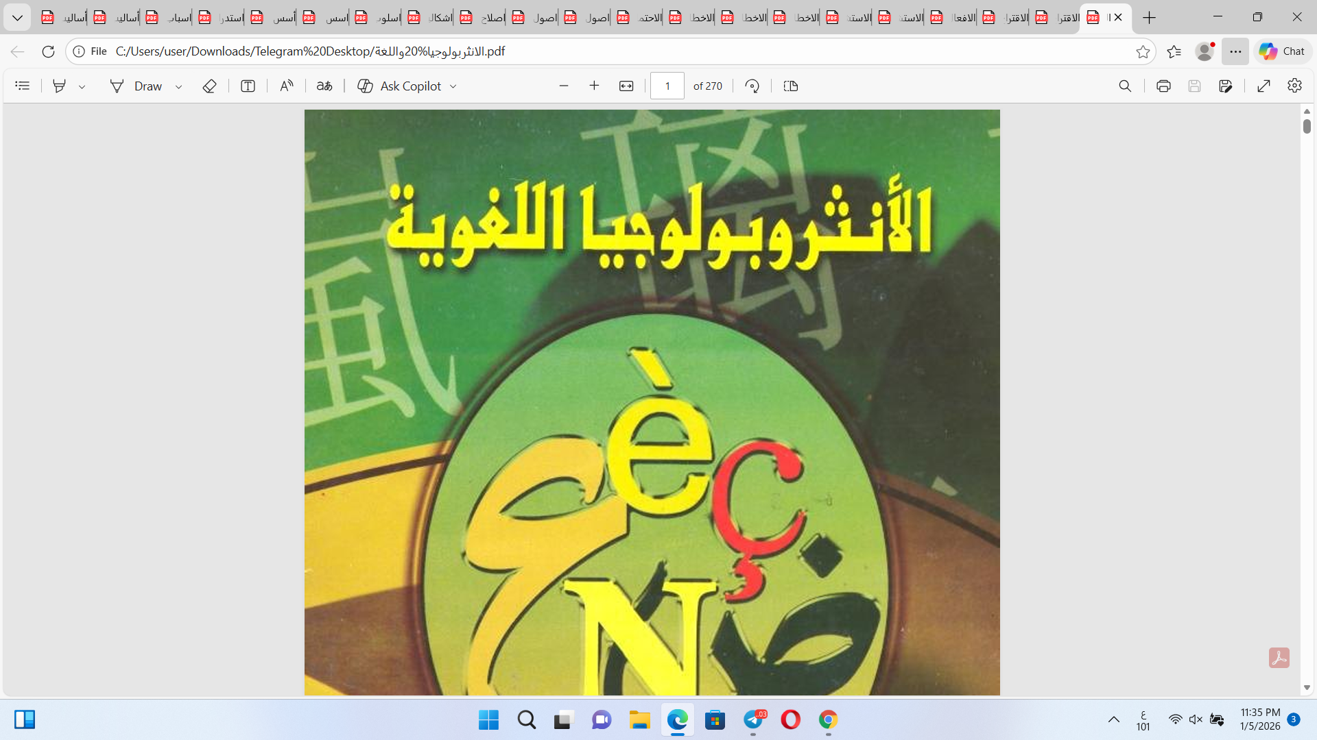 الإنثروبولوجية اللغوية Cover