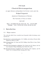 Classical Electromagnetism