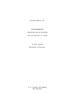 Solutions Manual for ELECTROMAGNETISM