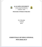 Essentials of Educational Psychology