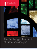 Routledge Handbook of Discourse Analysis Cover
