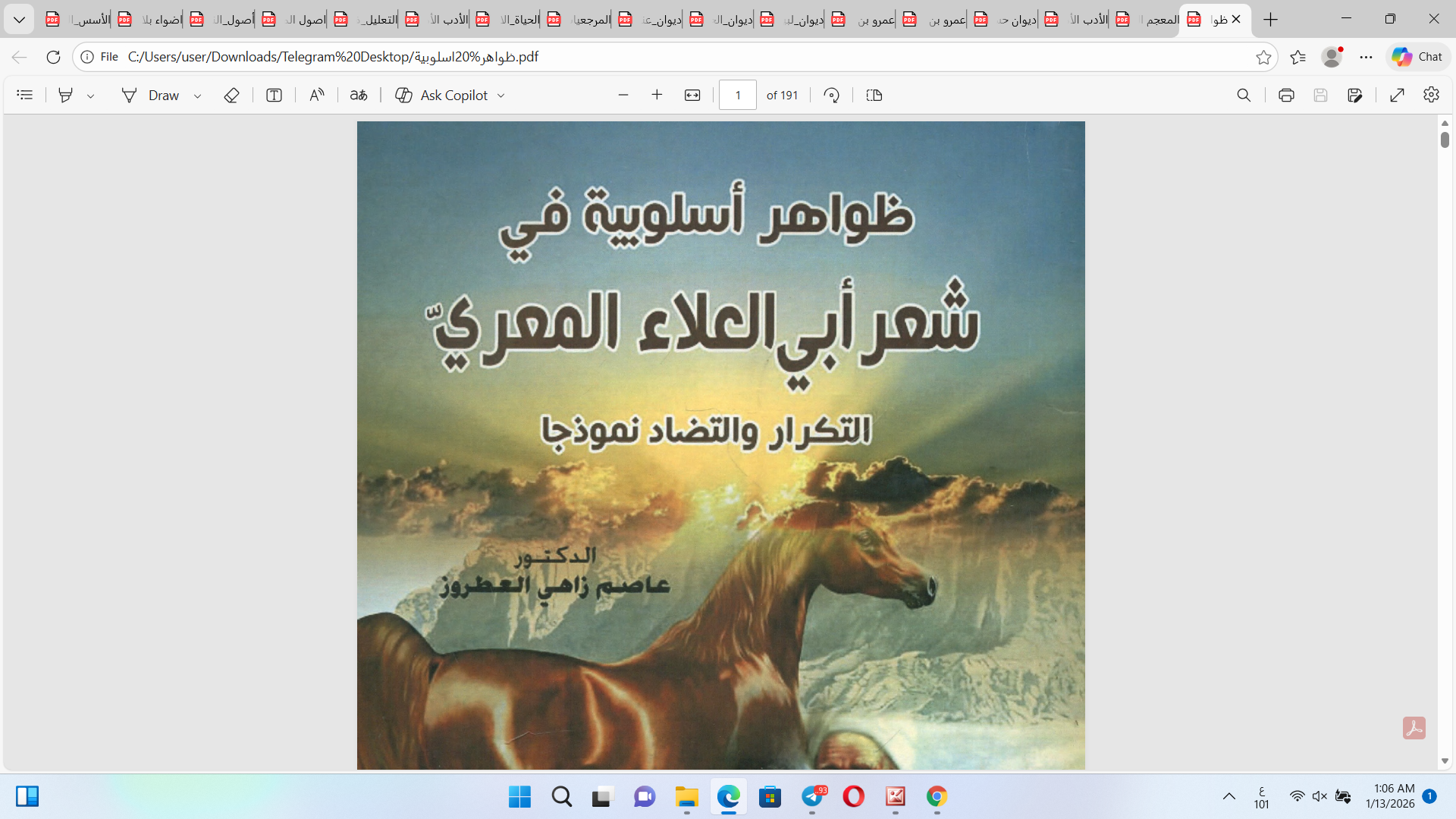 ظواهر أسلوبية في شعر أبي العلاء المعري Cover