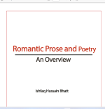 Romantic Prose and Poetry