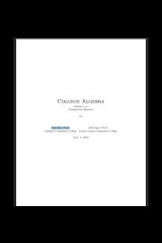 College Algebra